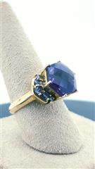 Amethyst Lady's Stone Ring 14K Yellow Gold 5g Size:6